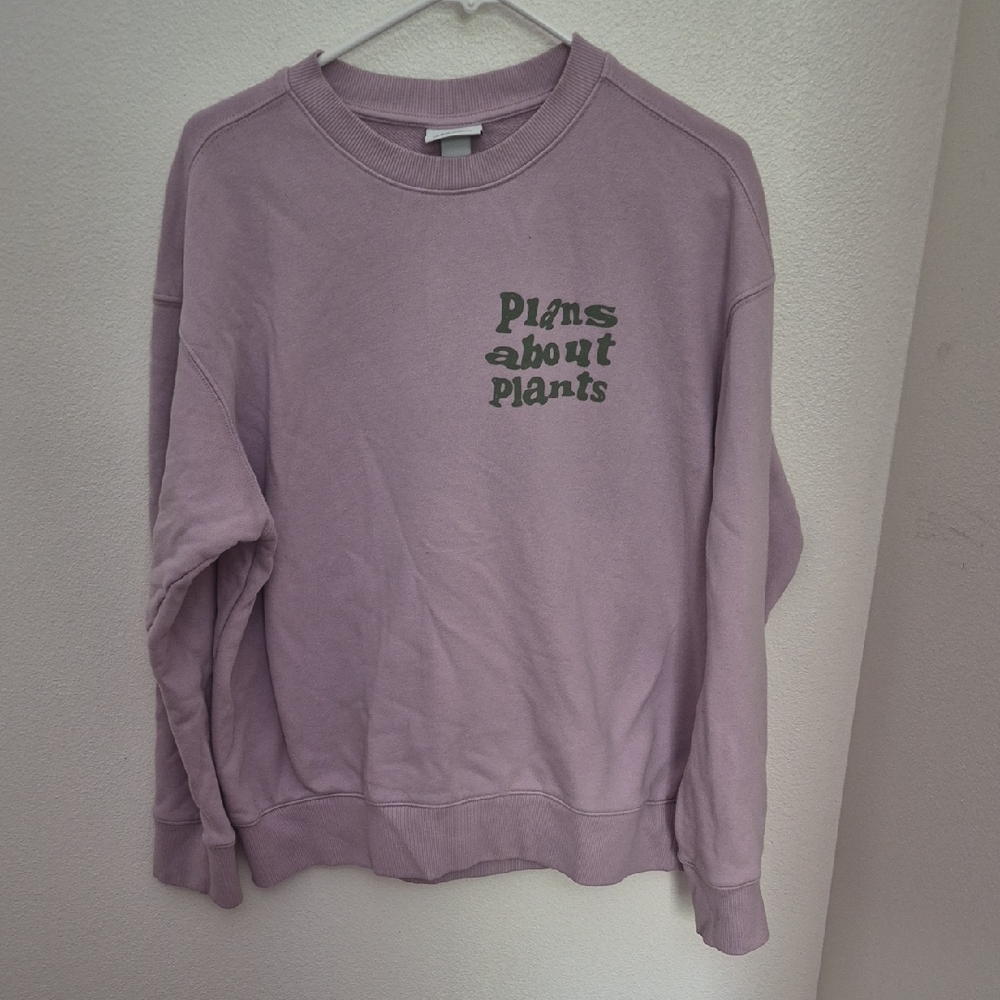 H&M Relaxed Fit Crewneck Sweatshirt in Lilac